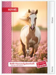 ROTH Hausaufgabenheft Tiere für clevere Faule "Pferd