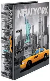 HERMA Classeur à levier à motifs "New York, A4, dos: 70 mm