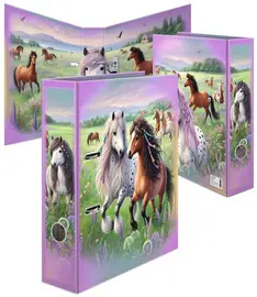 HERMA Classeur à motif "Le monde des chevaux", A4