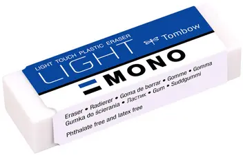 Tombow Gomme en plastique "MONO light", blanc
