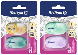 Pelikan Gomme en plastique, ergonomique, blister de 2