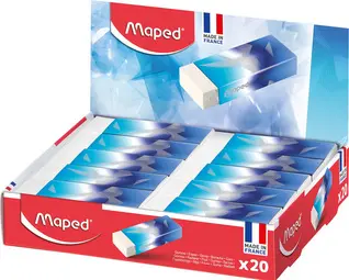 Maped Gomme en plastique ARCTIC, présentoir de 20