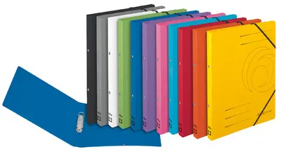 herlitz Classeur à anneaux easyorga, A4, carton, fuchsia
