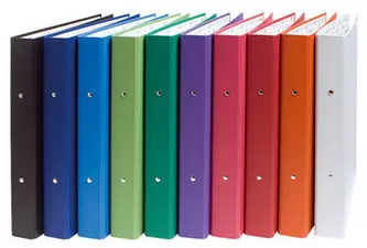 EXACOMPTA Classeur rembordé PP, A4, 2 anneaux, blanc