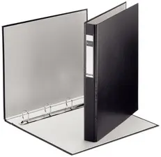 LEITZ Classeur à anneaux Standard, A4+, noir, mécanisme à 4