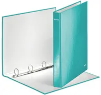 LEITZ Classeur à anneaux WOW, A4, carton rigide, bleu glacé