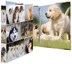 HERMA Classeur à anneaux "chiens", A4, mécanisme à 4 anneaux