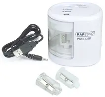 RAPESCO Taille-crayon électrique double PS12-USB, blanc