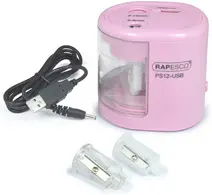 RAPESCO Taille-crayon électrique double PS-12-USB, rose