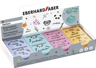 EBERHARD FABER Taille-crayon Animal, présentoir de 8