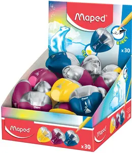 Maped Taille-crayon i-gloo Eject, assorti, présentoir de 30