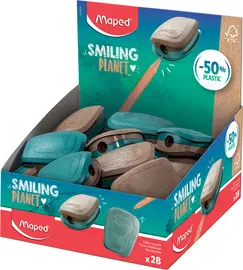 Maped Taille-crayons SMILING PLANET, bleu/brun, présentoir