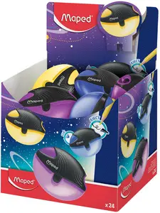 Maped Taille-crayon Galactic, en plastique, présentoir de 24