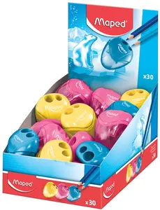 Maped Taille-crayon double i-gloo, assorti, présentoir de 30
