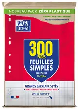 Oxford Feuilles simples perforées, A4, Seyès, Offre Spéciale