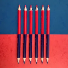 Kores Crayon de couleur TWIN Jumbo, bleu/rouge, triangulaire