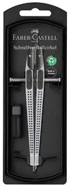 FABER-CASTELL Compas à réglage rapide GRIP, argent
