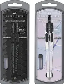 FABER-CASTELL Compas à réglage rapide DARK & BRIGHT, assorti