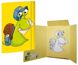 RNK Verlag Chemise à élastique "Escargot", en carton, jaune