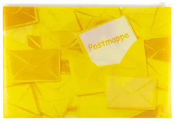 HERMA Postmappe mit Zipper, DIN A4, aus PP, gelb