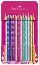 FABER-CASTELL Crayons de couleur triangulaires SPARKLE