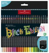 FABER-CASTELL Crayon de couleur Black Edition, étui de 50