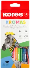 Kores Crayon de couleur "Kromas", étui en carton de 12
