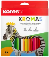 Kores Crayon de couleur triangulaire "Kromas", étui de 24