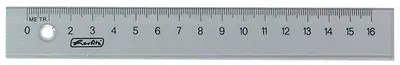 herlitz Règle en plastique, 160 mm de longueur, transparente