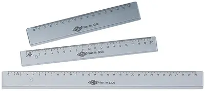 WEDO Règle plate, 300 mm, en plastique, transparente