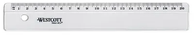 WESTCOTT Règle plate, en plastique, longueur: 300 mm