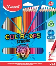 Maped Crayon de couleur COLOR'PEPS STRONG, étui carton de 24