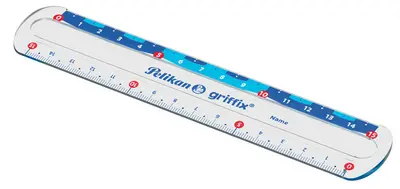 Pelikan Règle griffix, 150 mm, transparent / bleu