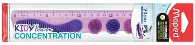 Maped Règle plate KIDY learn CONCENTRATION, 200 mm, violet