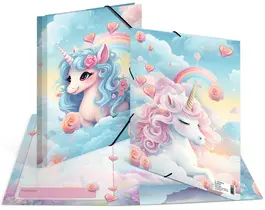 HERMA Chemise à élastique "Happy Unicorns", carton, A4