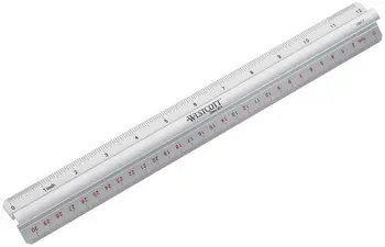 WESTCOTT Règle, longueur: 300 mm, aluminium, avec poignée
