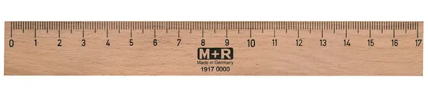 M+R Règle en bois, 300 mm, hêtre, avec insert métallique