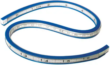 WESTCOTT Gabarit de courbe flexible, longueur : 400 mm (16")