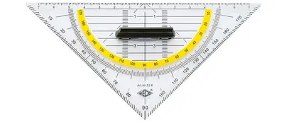 WEDO Equerre géométrique, hypoténuse 160 mm,poignée amovible