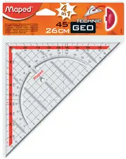 Maped Equerre Géo Technic, hypoténuse: 260 mm, en plastique