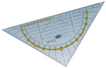WEDO Equerre géométrique standard, hypoténuse 160 mm