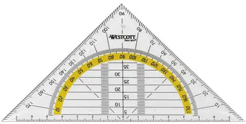 WESTCOTT Equerre géométrique, hypoténuse: 140 mm