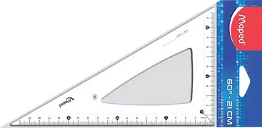 Maped Equerre Cristal 60 degrés, gand côté: 210 mm