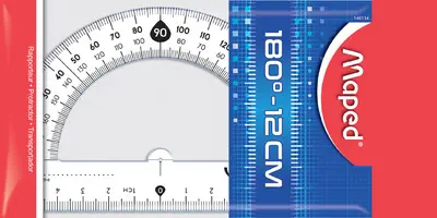 Maped Rapporteur 180 degrés, 120 mm, en plastique