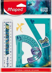 Maped Kit de géometrie Twist'n Flex DRAGON, 3 pièces