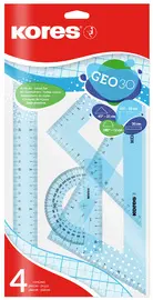 Kores Kit de géometrie GEO15, 4 pièces, assorti