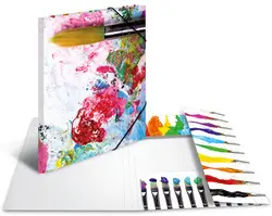 HERMA Chemise à élastiques "Couleurs", carton, A3