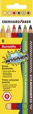 EBERHARD FABER Crayon de couleur BIG WINNER, étui de 6