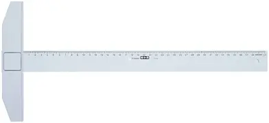 M+R Règle té, longueur de mesure: 750 mm, bleu transparent