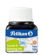 Pelikan Encre de chine A, 10 ml dans un flacon, Sépia (15)